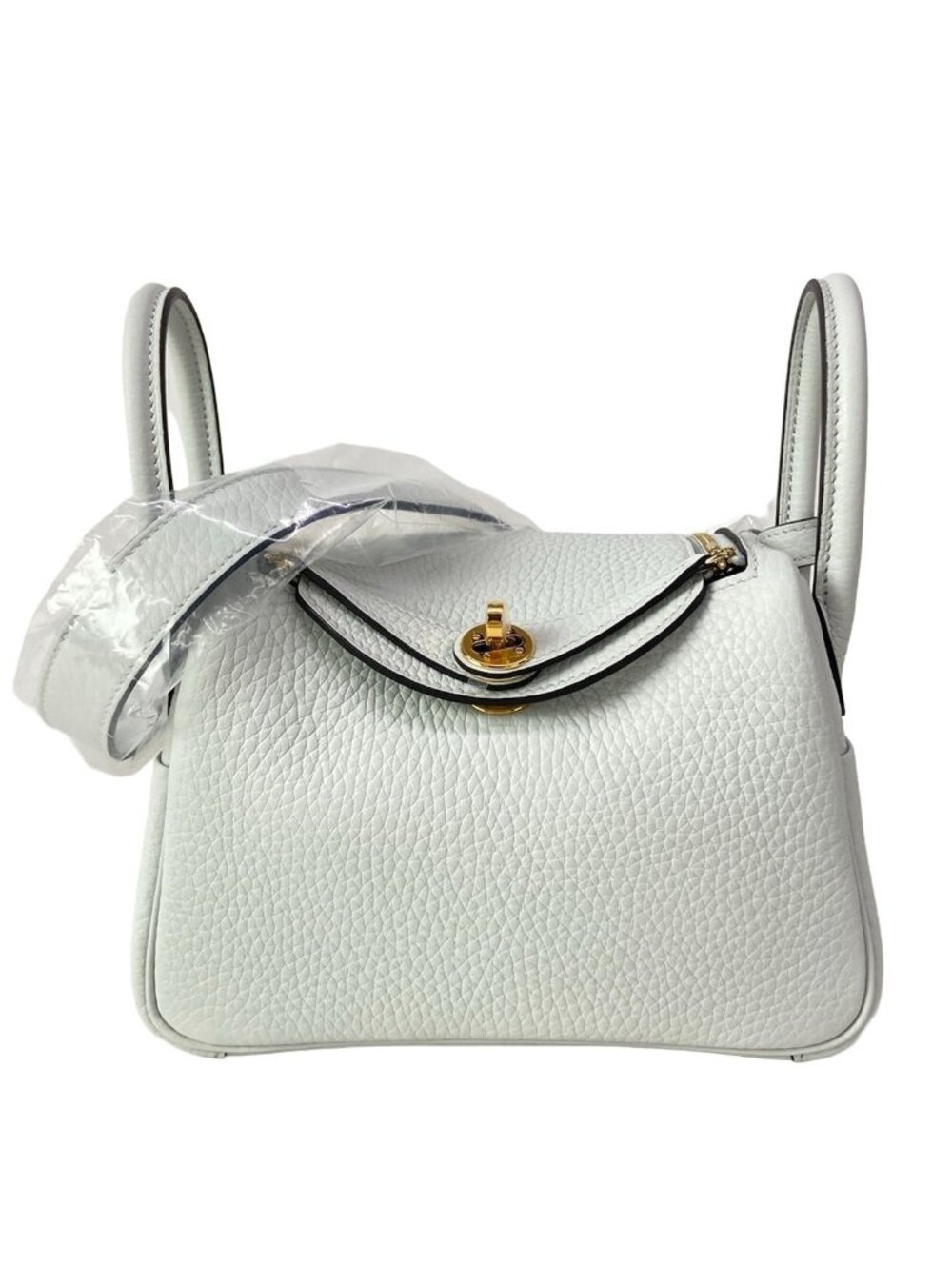 Hermes Shoulder Bag Lindy Mini Blue Pale Gold 2-Way